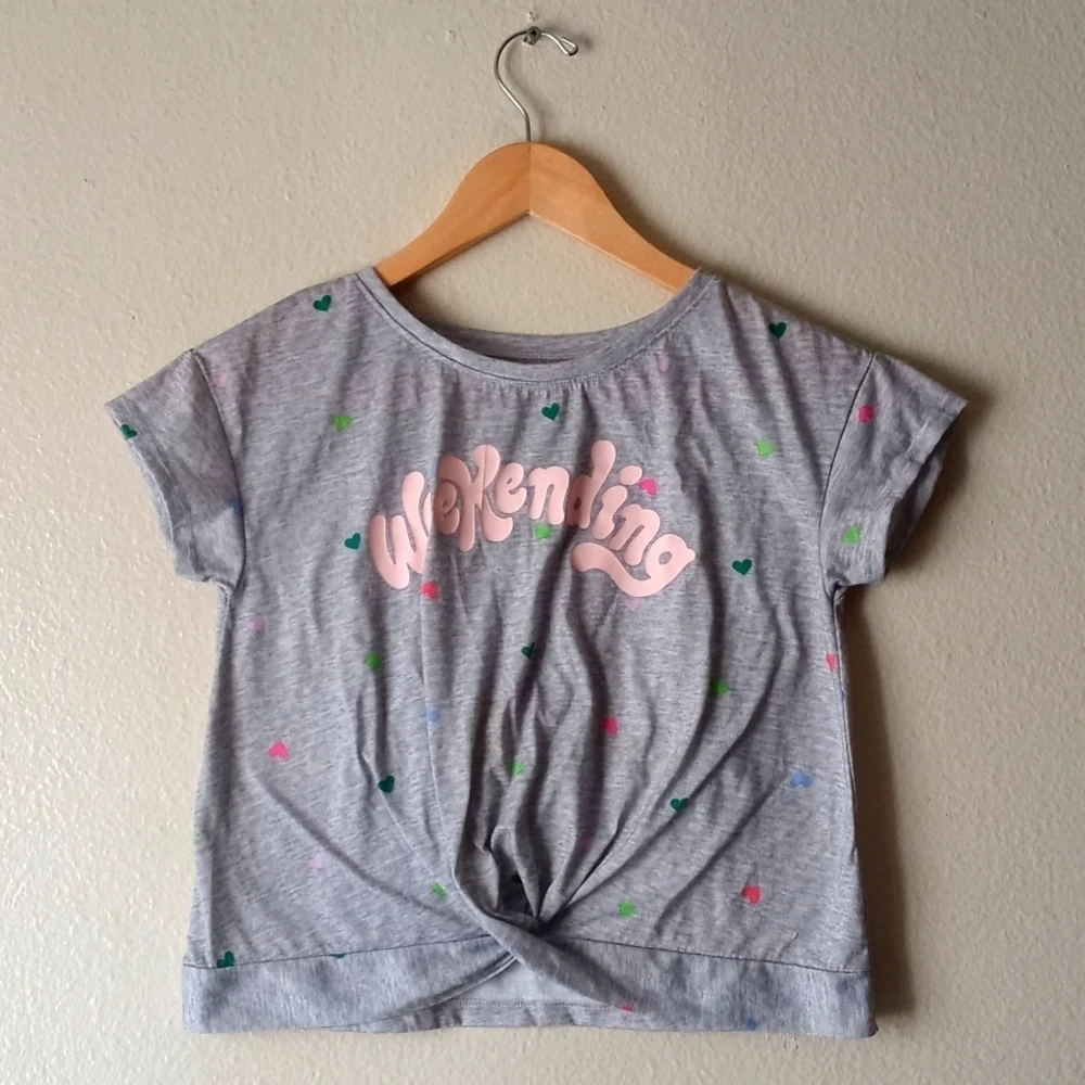 Old Navy Short-Sleeve Twist-Hem Pajama Top for Girls Size L 10/12